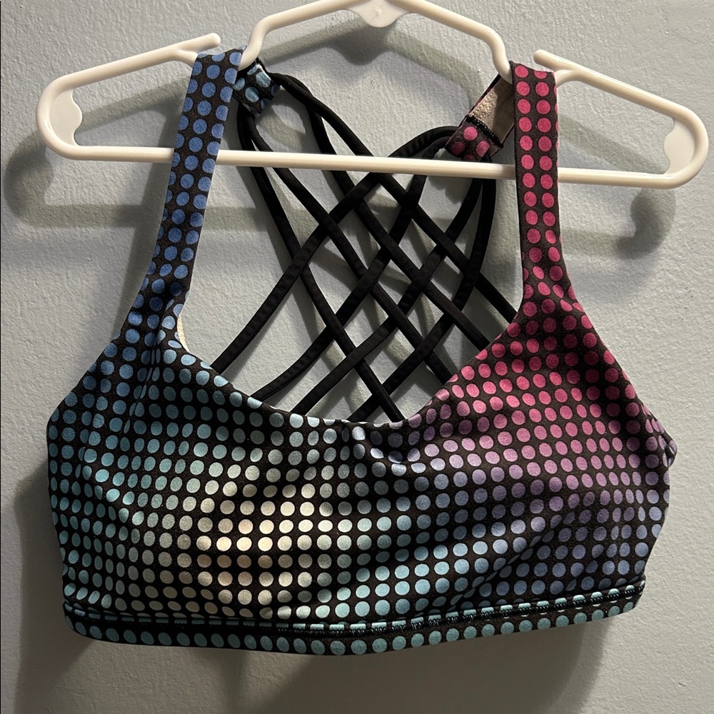 Lululemon Polka Dot Crisscross Sports Bra